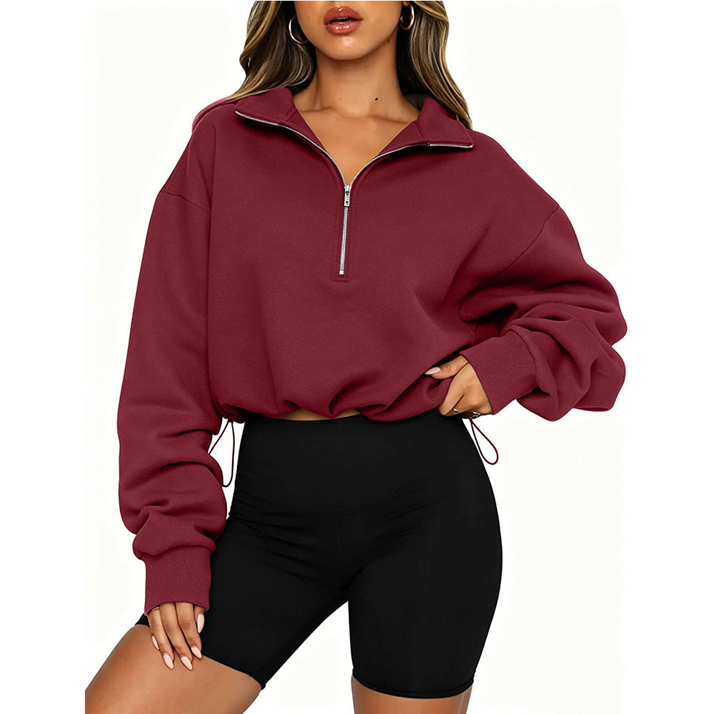 Kapuzenpullover mit Kordelzug und Reissverschluss
