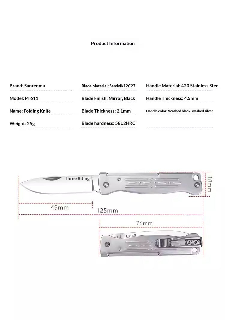 Swedwood Taschenmesser aus Stahl – Ansicht 4