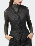 Slim-Fit Daunen-Weste in Schwarz – Bild 7 | LuxeStyle