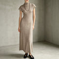 Retro-Kleid mit halbem Hals