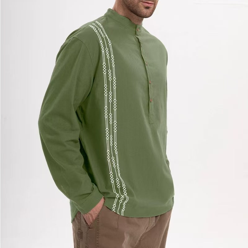 Männer Shirt mit Druck, lange Ärmel – Bild 10 | LuxeStyle