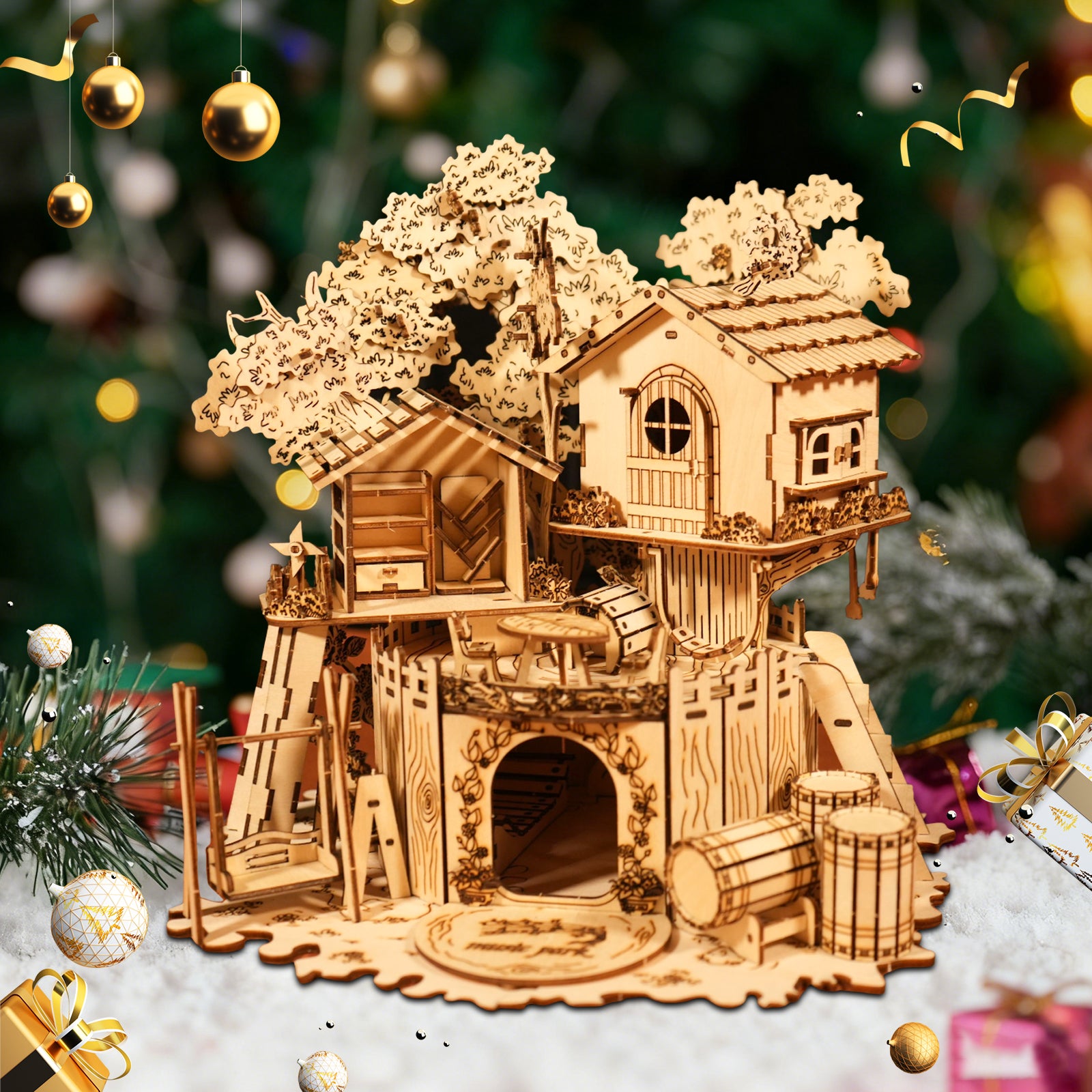 3D Holzpuzzle Baumhaus