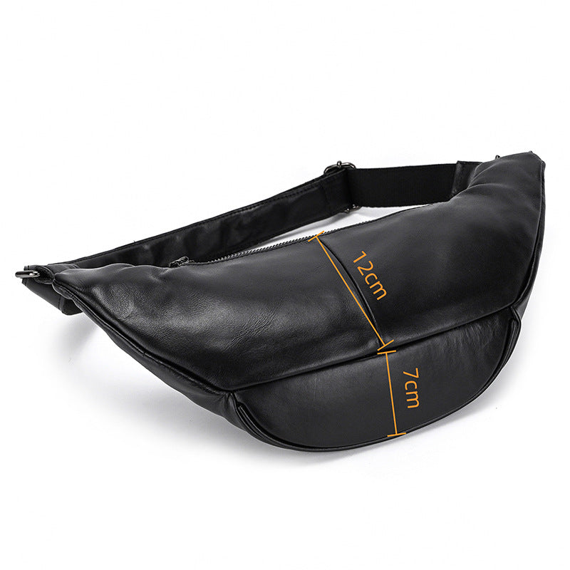 Crossbody-Brusttasche aus Vollleder