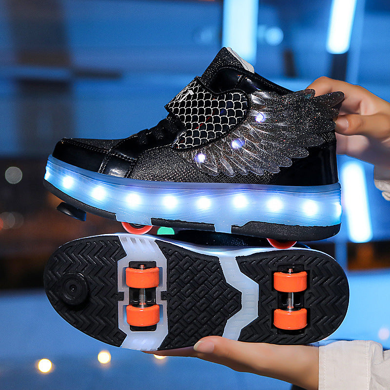 LED-Rollschuh mit Flügeln und Doppelrädern – Bild 3 | LuxeStyle