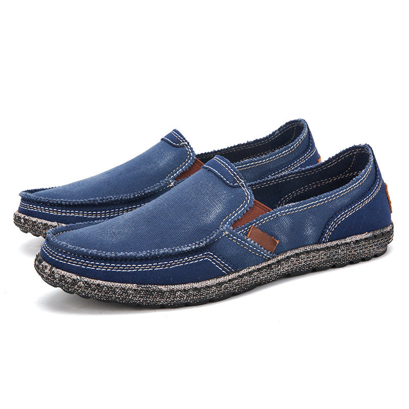 Herren Canvas Loafer Washed Denim
