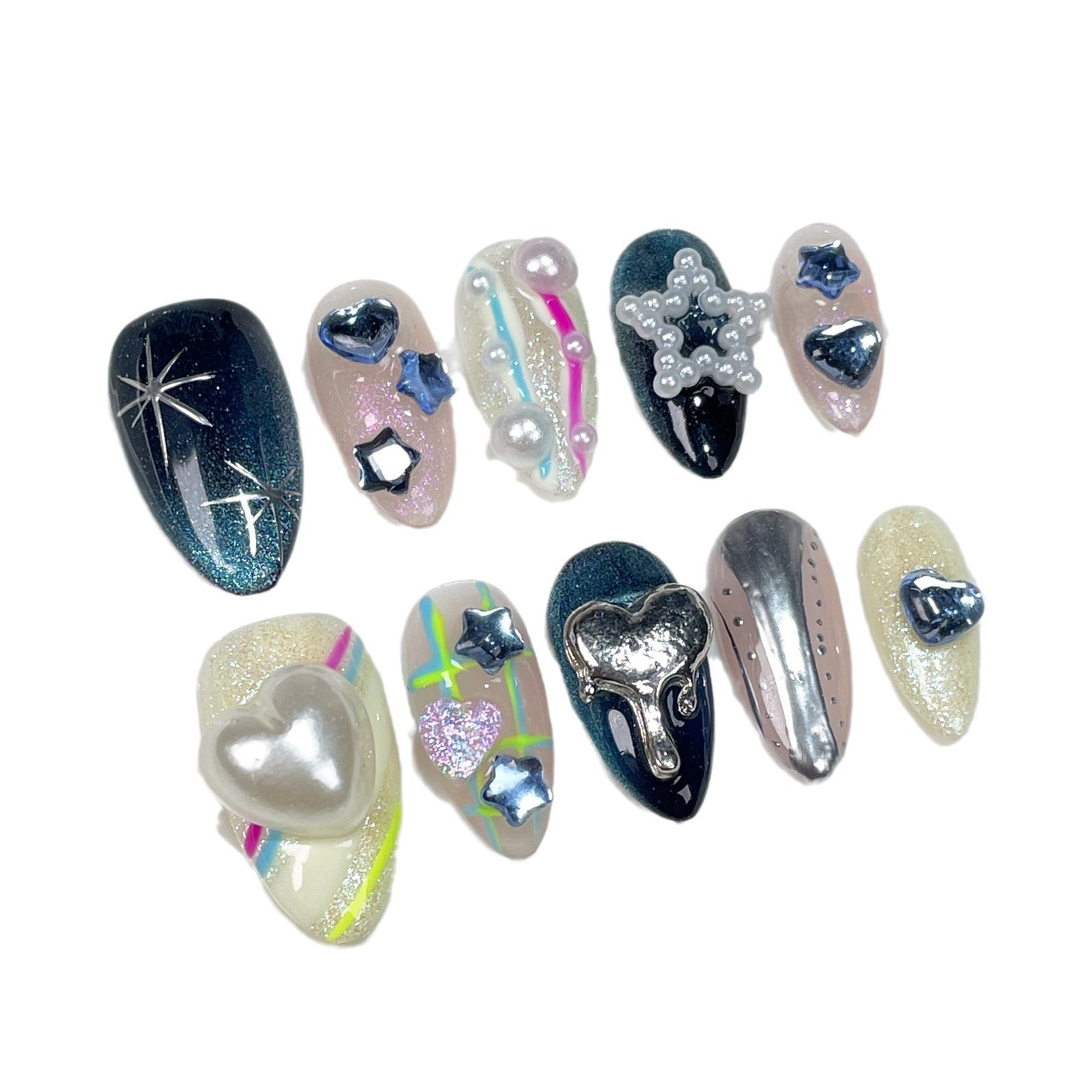 Mandelförmige Fake Nails