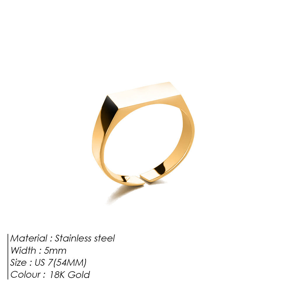 Eleganter Edelstahlring für Herren