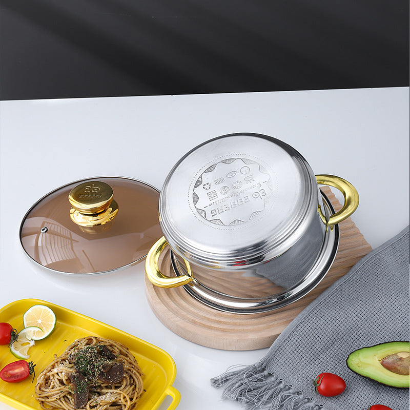 Edelstahl-Pfannenset mit Glasdeckel – Bild 3 | LuxeStyle