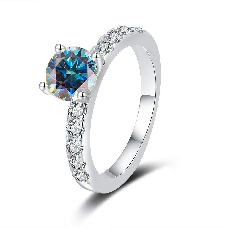 Moissanit Ring aus 925er Sterling Silber