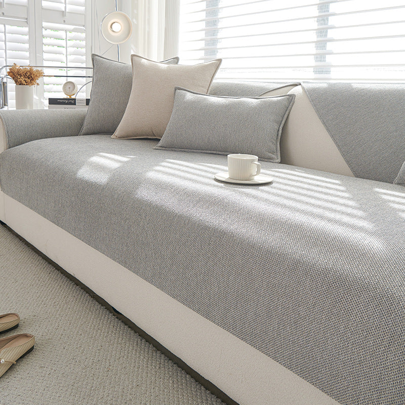 Sofa Kissenhülle aus Chenille, rutschfest – Ansicht 3