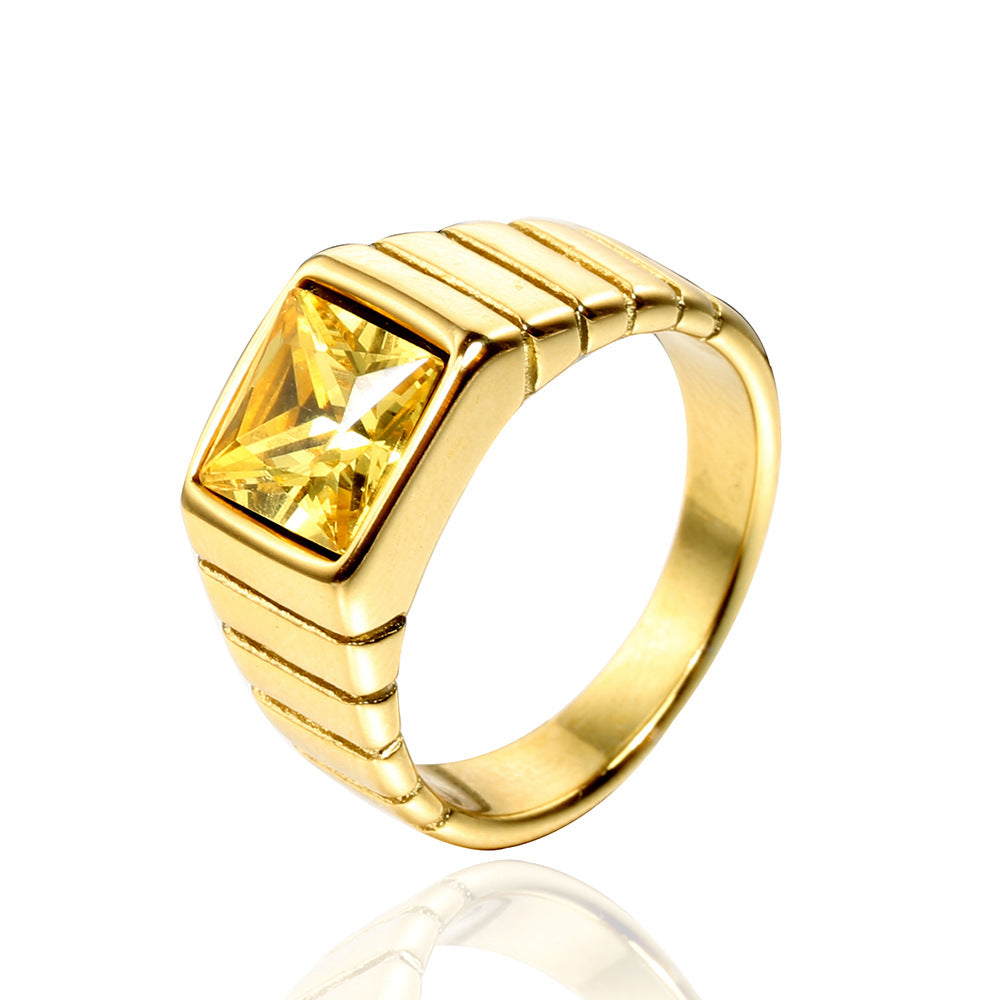 Unisex Retro Stein Ring
