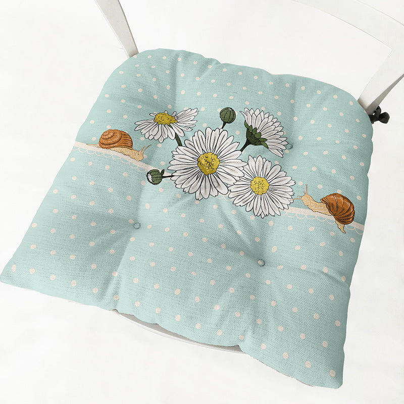 Sitzkissen Daisy aus Baumwoll-Leinen