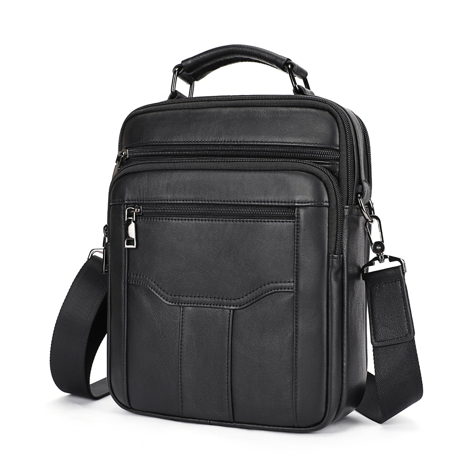 Business Schultertasche aus Leder