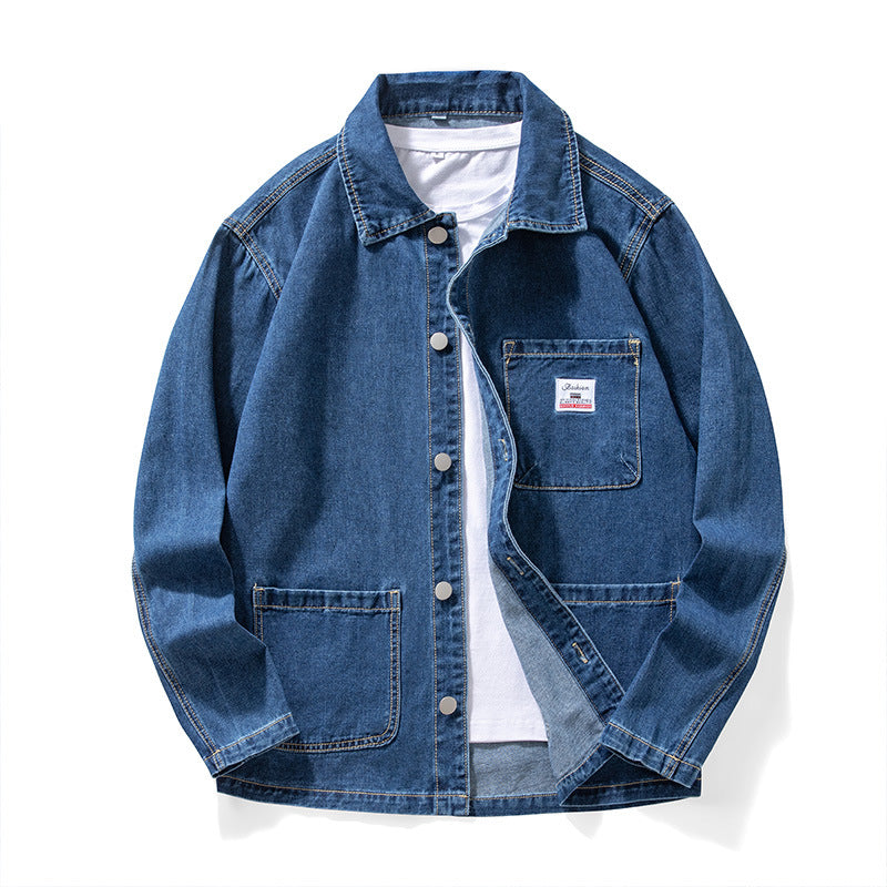 Herren Jeanshemd Langarm für Frühling und Herbst