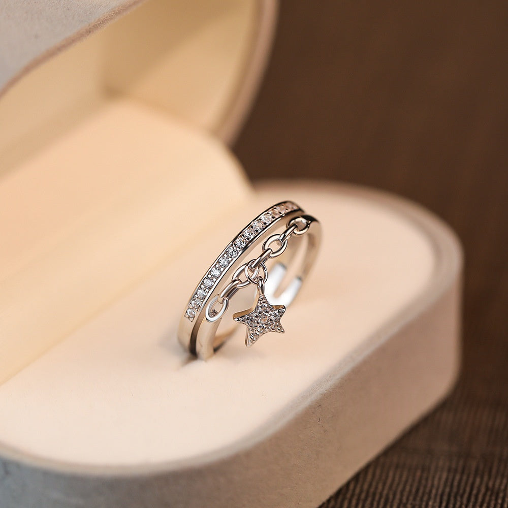Sterling Silber Sternenring