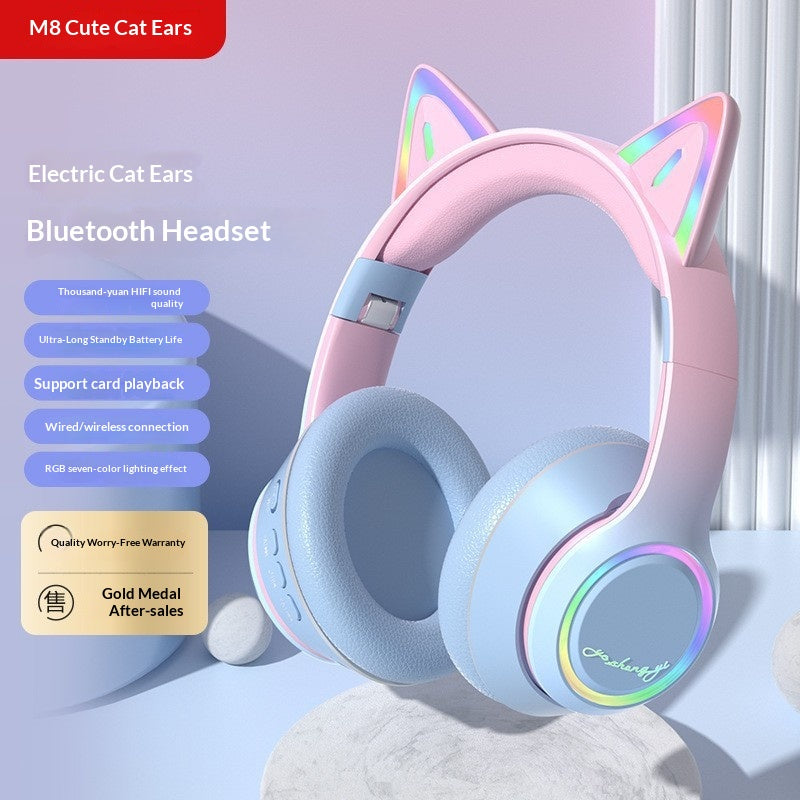 Over-Ear Bluetooth Kopfhörer mit Katzenohren