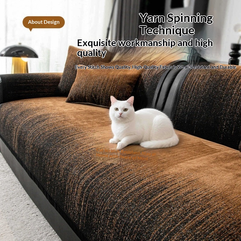 Sofa-Sitzkissenbezug aus Chenille – Ansicht 7