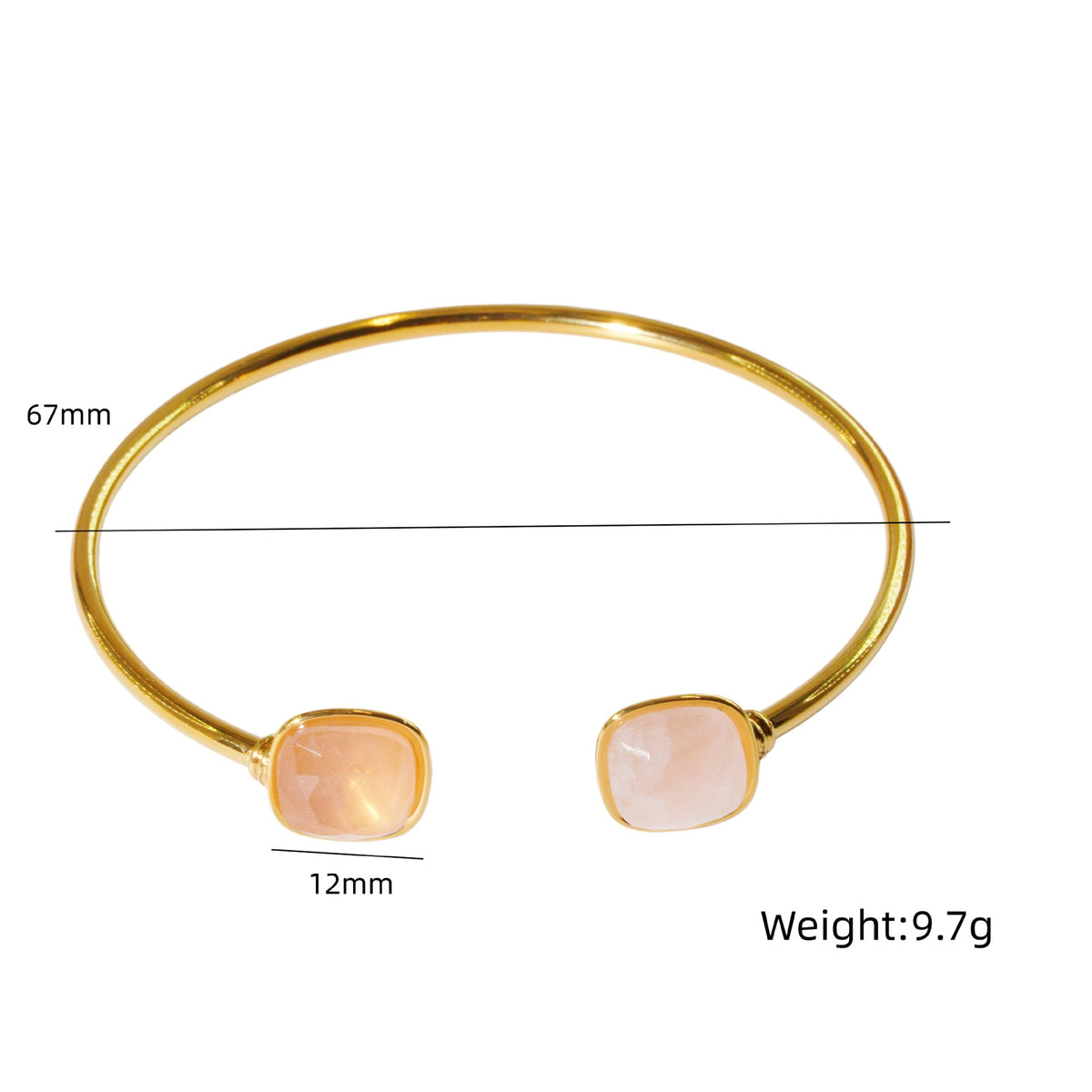 Edelstahl-Armband mit Edelstein-Inseln – Bild 1 | LuxeStyle
