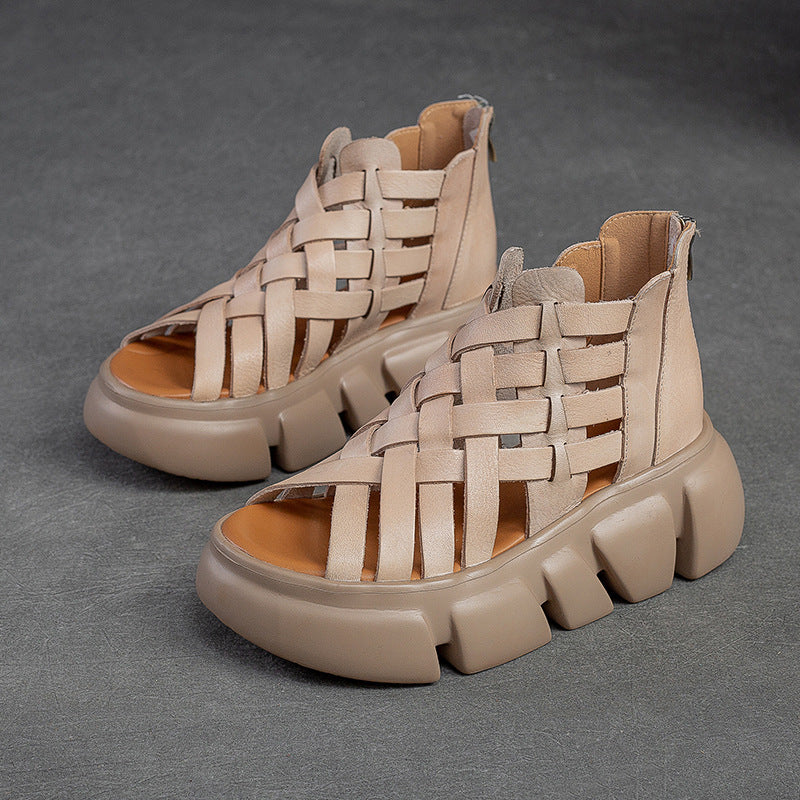 Geflochtene Sandalen mit dicker Sohle – Bild 5 | LuxeStyle