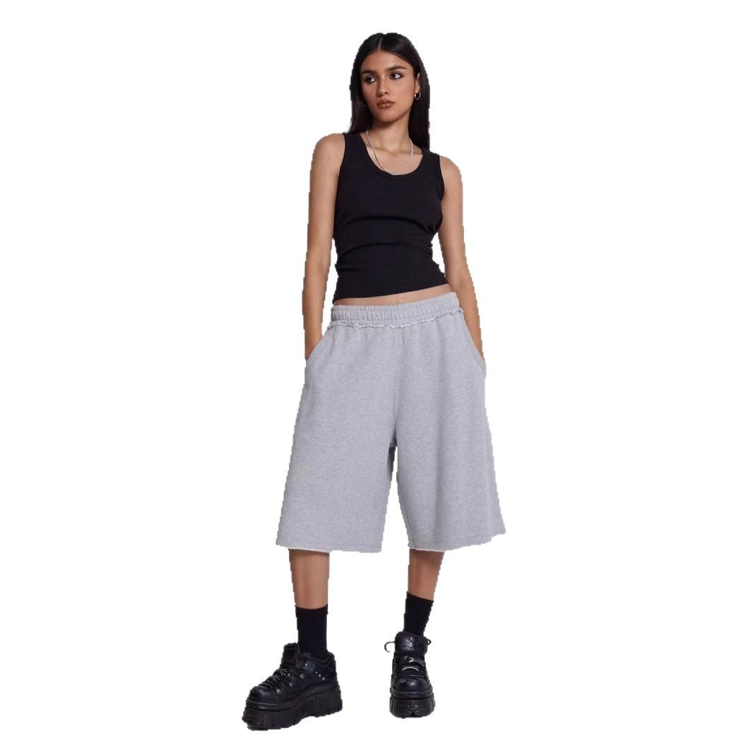 Freizeit-Shorts im Retro-Stil mit Fransen