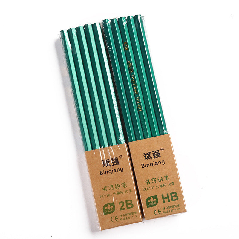 Grüner 2B/ HB Zeichenstift – 10 Stück – Bild 5 | LuxeStyle