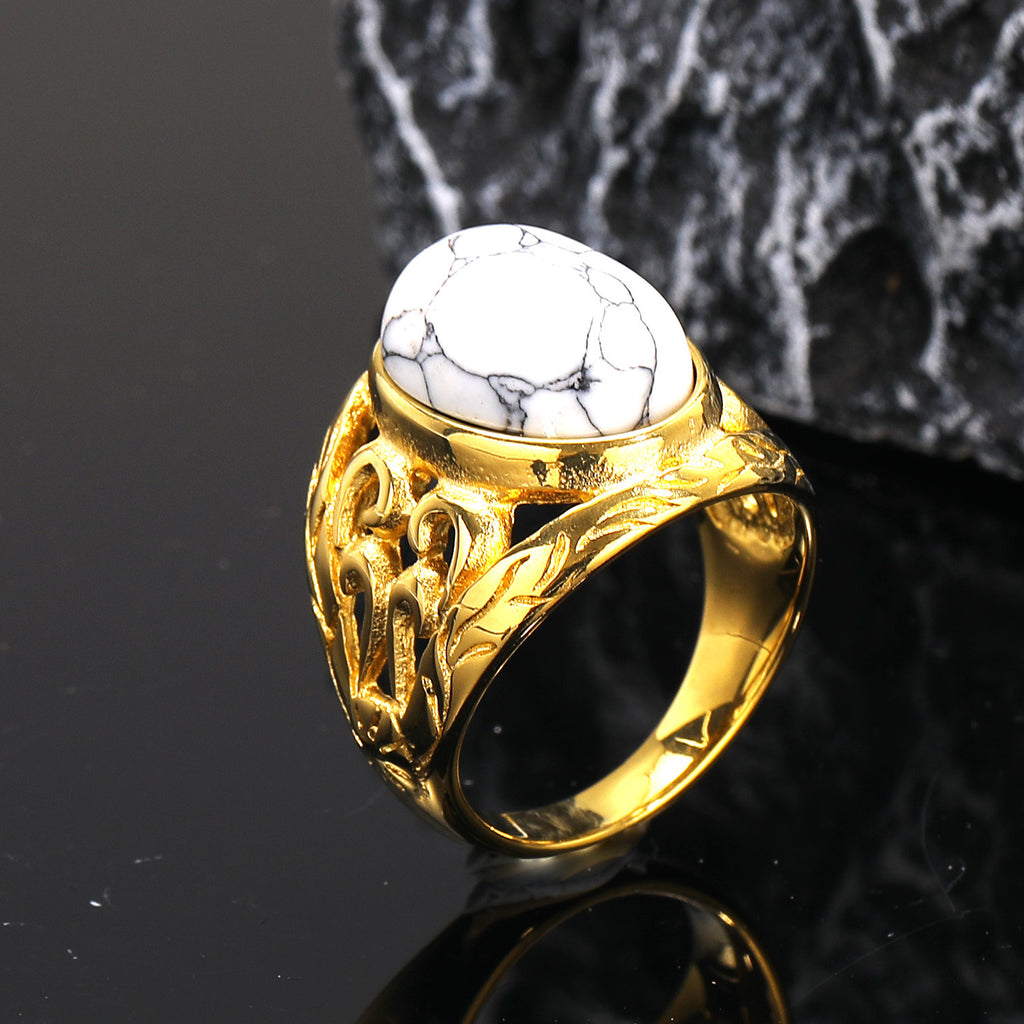 Herren Titan-Stahl Ring Vertex