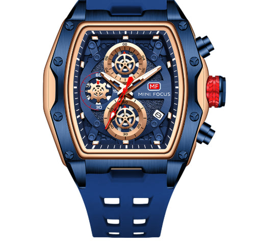 Sport Chronograph Herrenuhr mit Silikonarmband | LuxeStyle