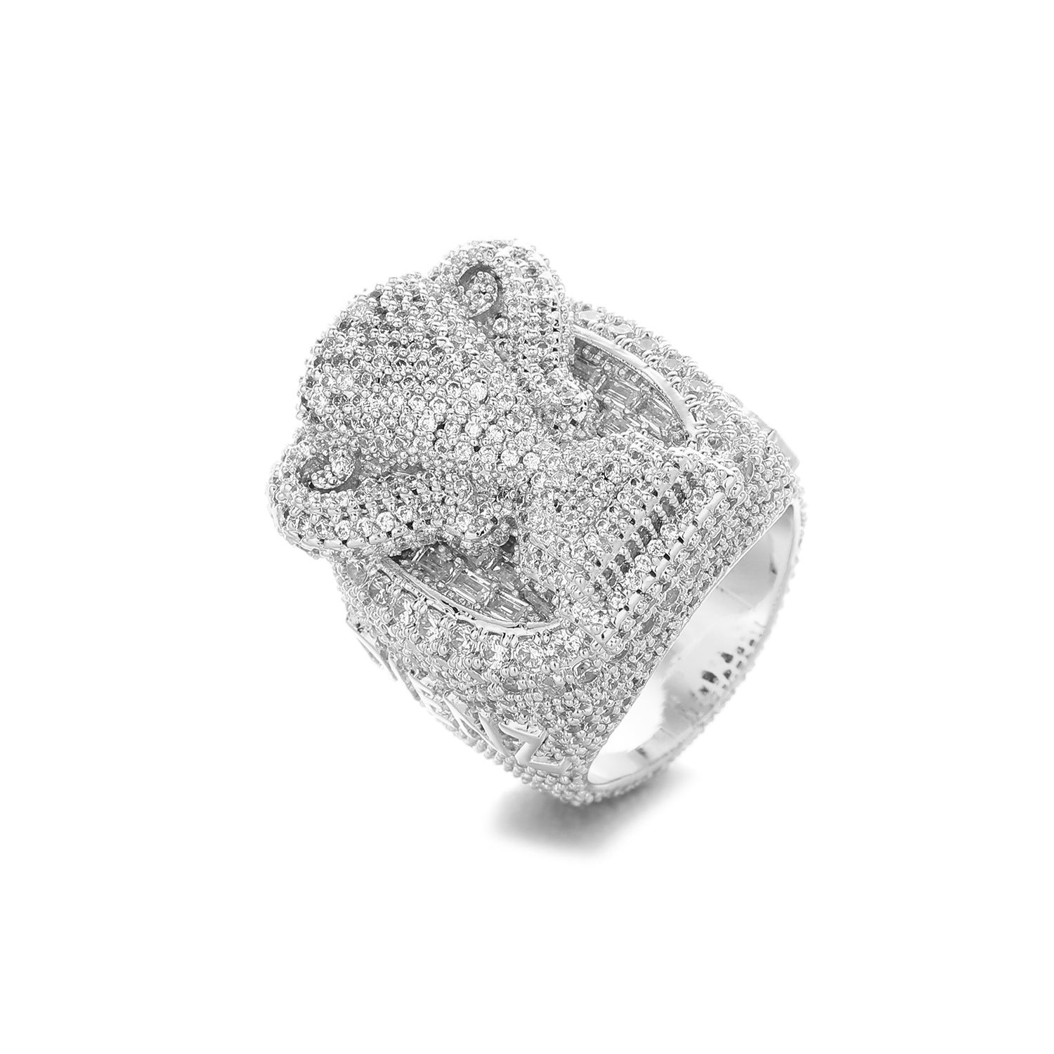 Hip-Hop Ring mit Zirkonia