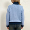 Damen Strickpullover mit halbem Reissverschluss – Bild 1 | LuxeStyle