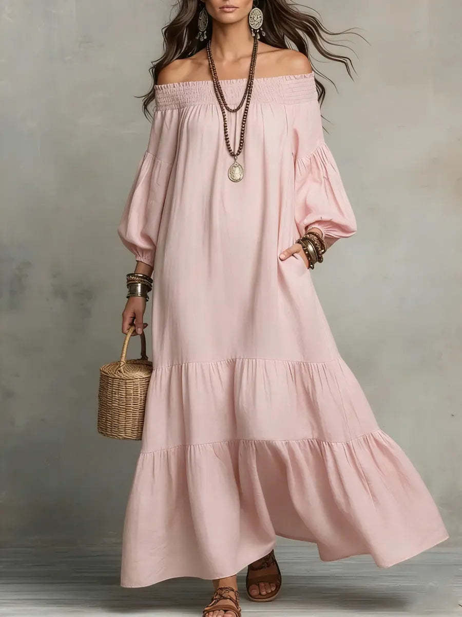 Boho Off-Shoulder Kleid