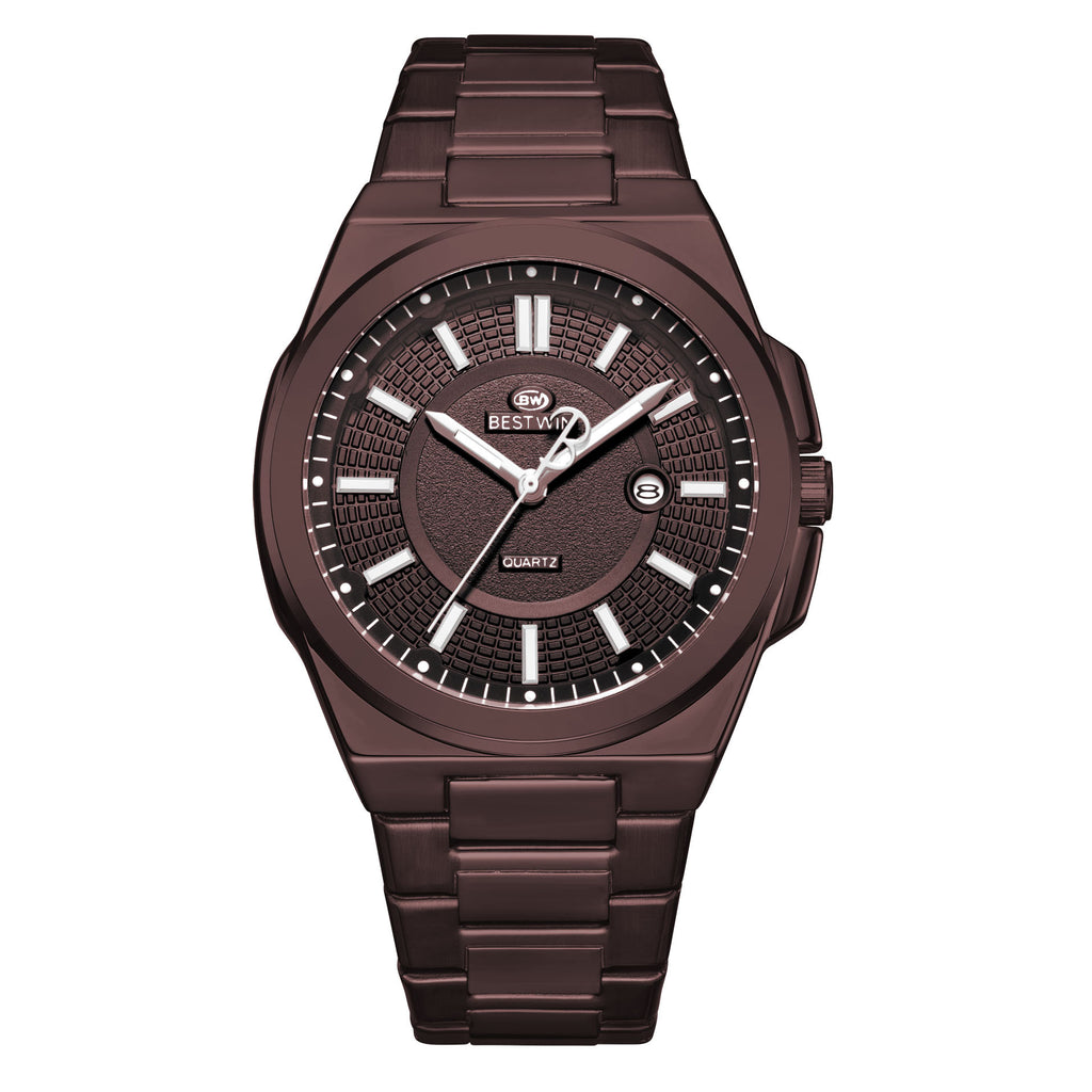 Herrenuhr mit Datumsanzeige und Leuchtzeigern