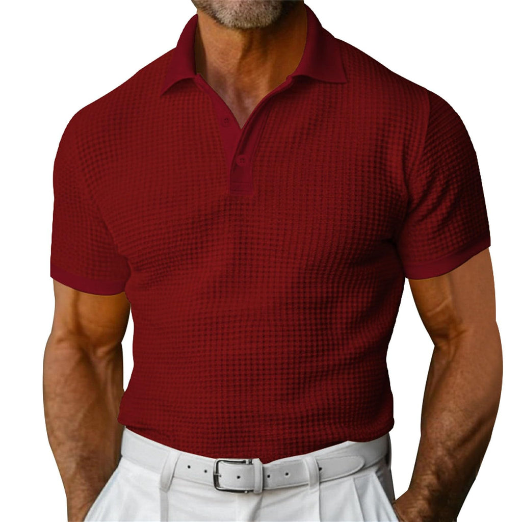 Waffel-Poloshirt mit Kurzarm für Herren – Bild 7 | LuxeStyle