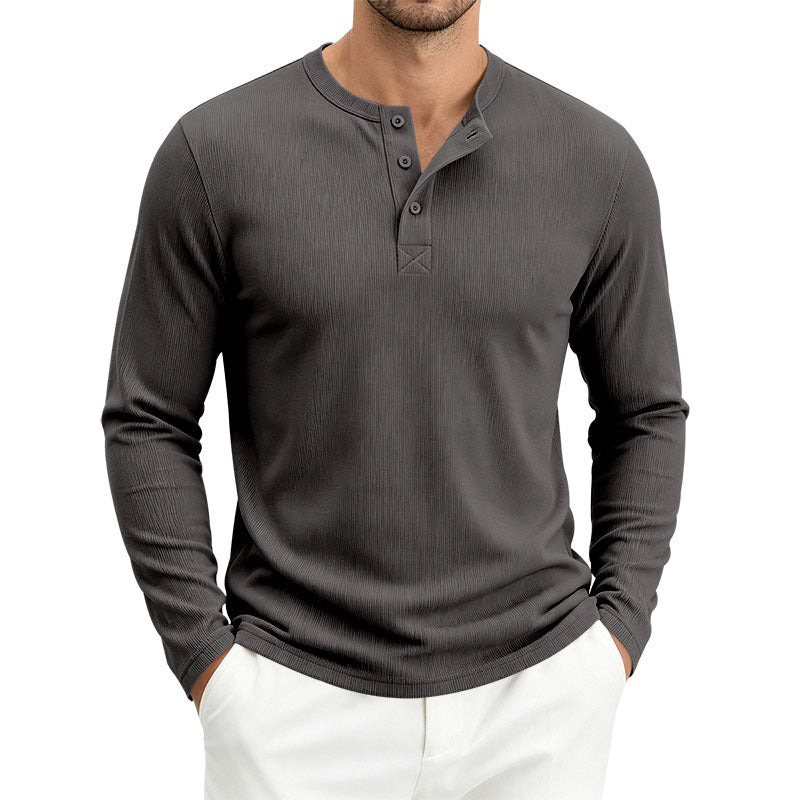 Herren Langarmshirt, gerippt