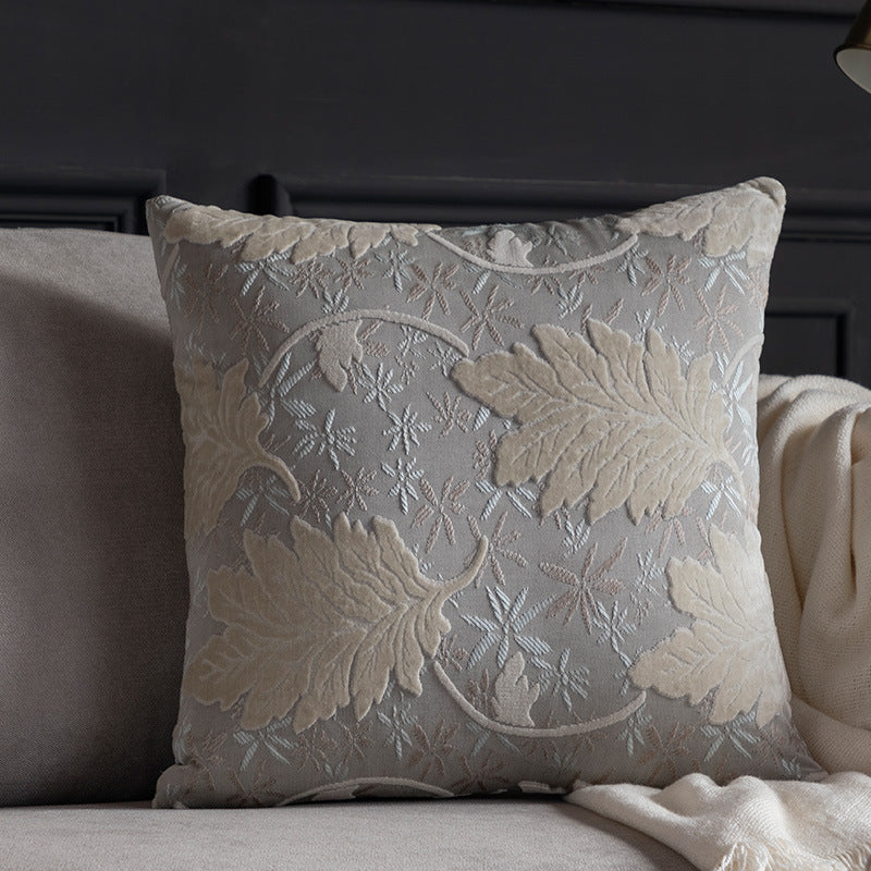 Jacquard Kissenbezug mit Blumenmuster