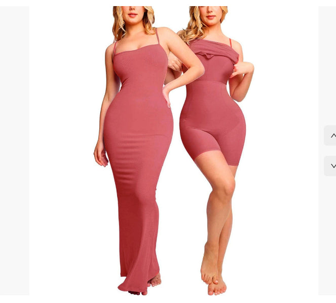Shapewear Kleid Jumpsuit mit Brustpolster