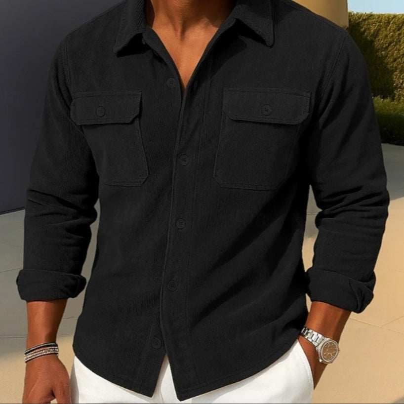 Corduroy Hemd-Jacke für Herren – Bild 4 | LuxeStyle