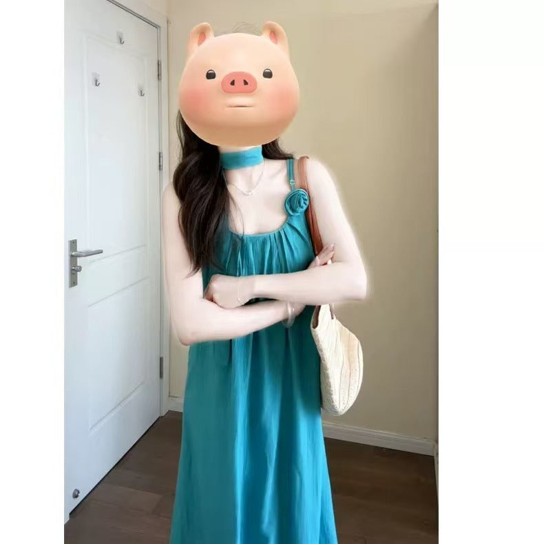 Elegantes langes Kleid im französischen Stil