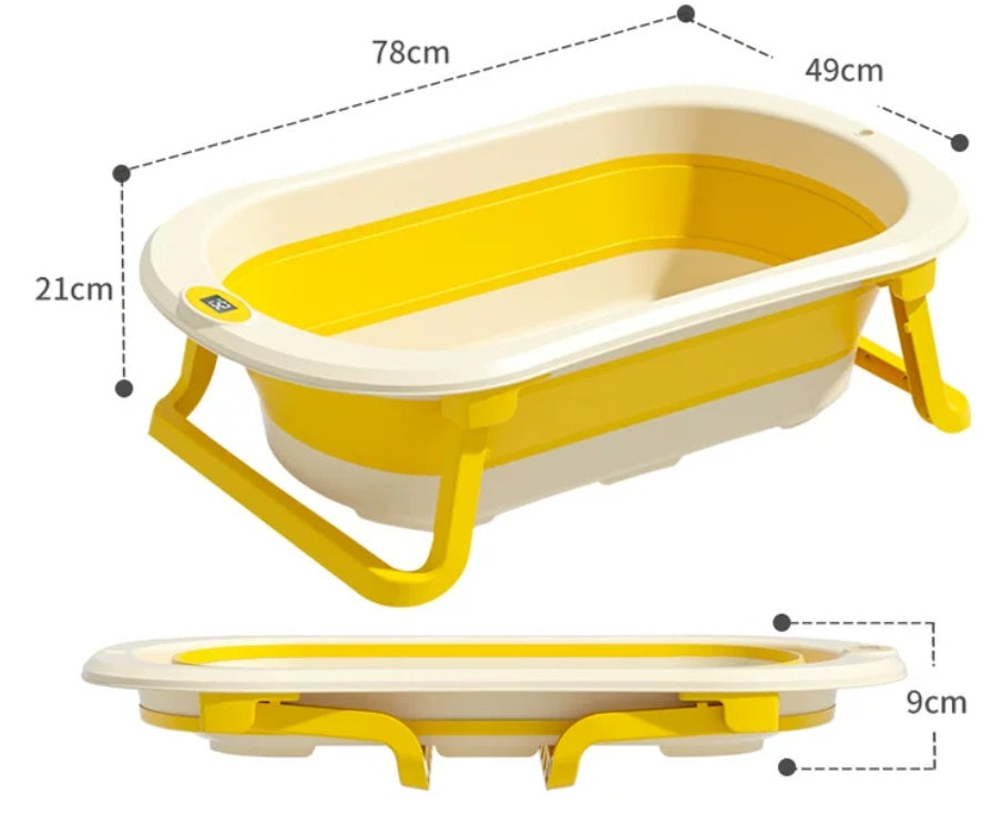 Faltbare Babywanne mit Temperatursensor
