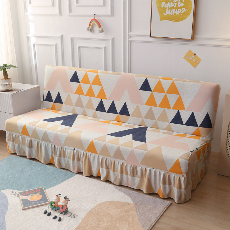 Stretch-Sofabezug für Schlafsofas mit Rocksaum – Ansicht 4