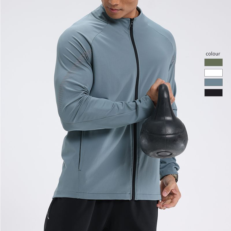 Herren Windbreaker Laufjacke mit Stehkragen