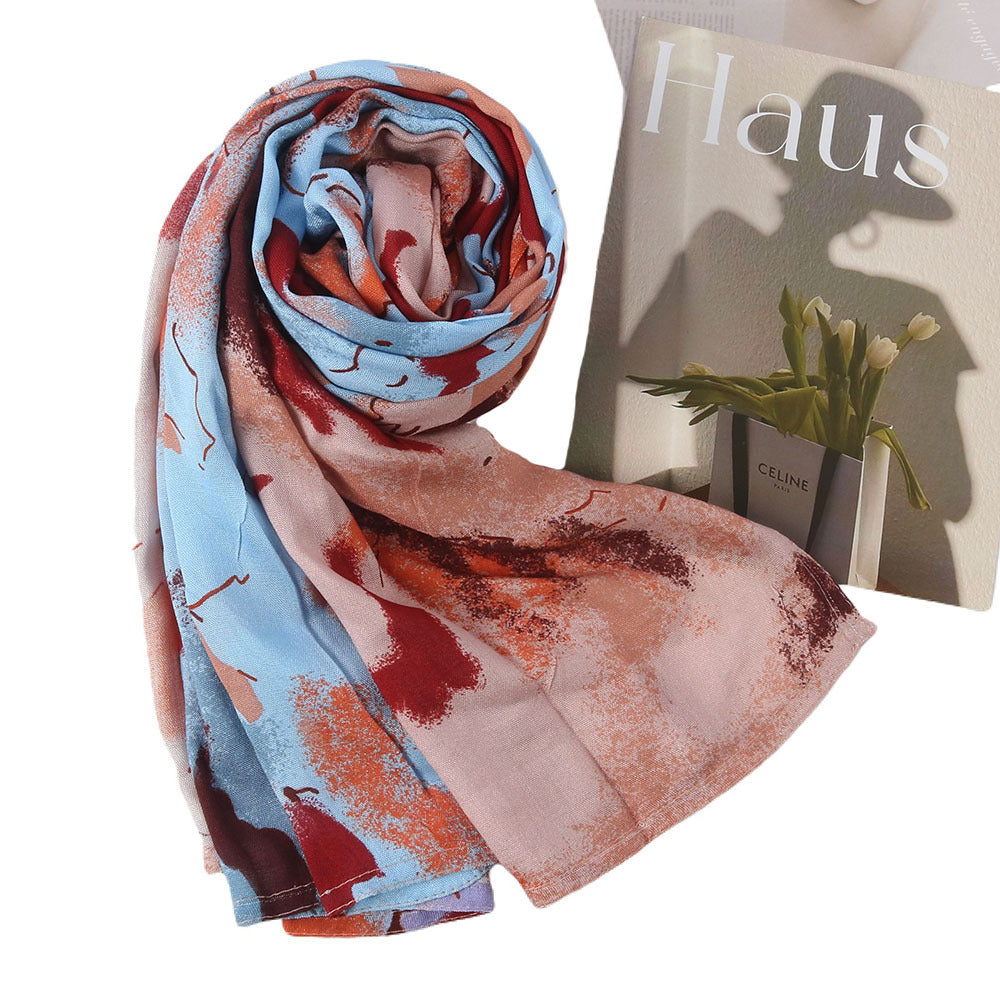 Kopftuch aus Modal-Baumwolle mit Marmor-Print – Bild 8 | LuxeStyle