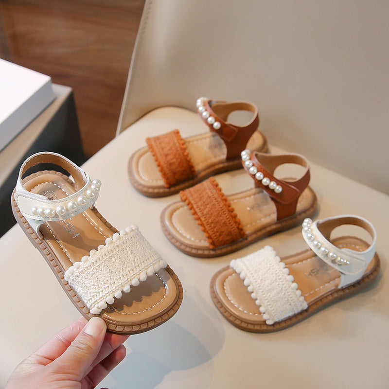 Mädchen Sandalen mit Perlen – Bild 1 | LuxeStyle