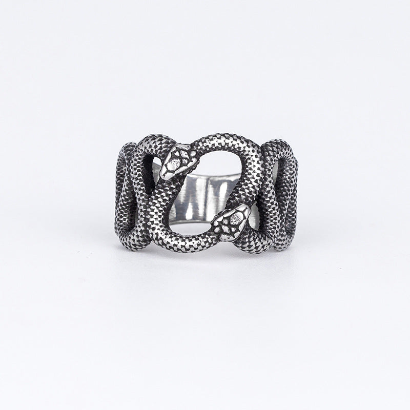 Herren Ring aus Edelstahl mit Schlangen-Design – Bild 5 | LuxeStyle