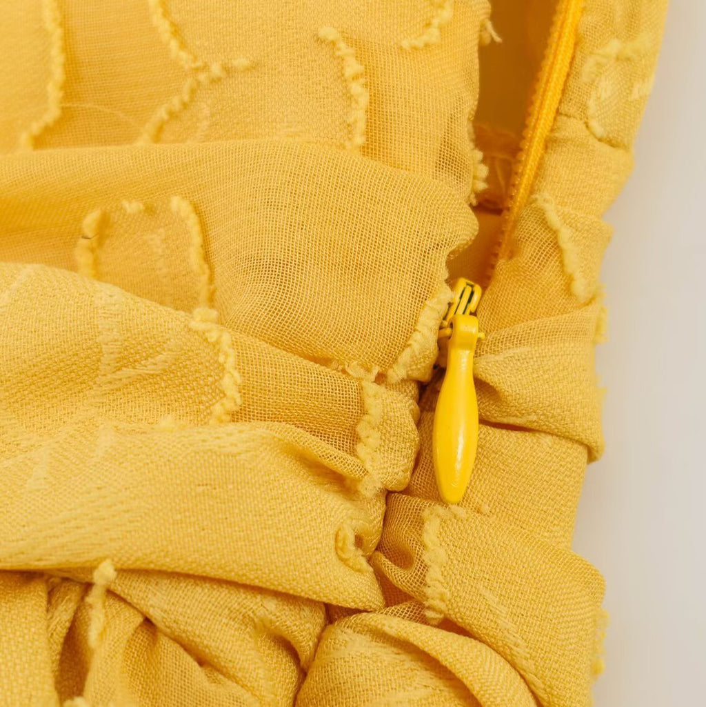 Elegantes A-Linien-Kleid mit Puffärmeln
