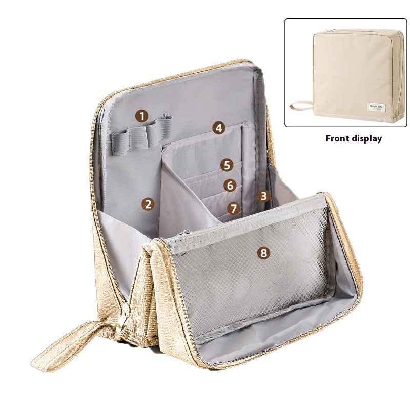 Kosmetiktasche aus Cord – Grosses Fassungsvermögen – Bild 2 | LuxeStyle