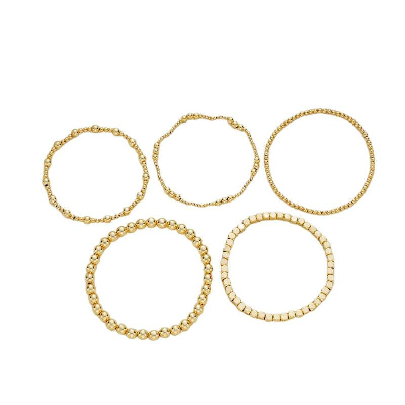 Elastisches Perlenarmband-Set (5-teilig) – Bild 5 | LuxeStyle