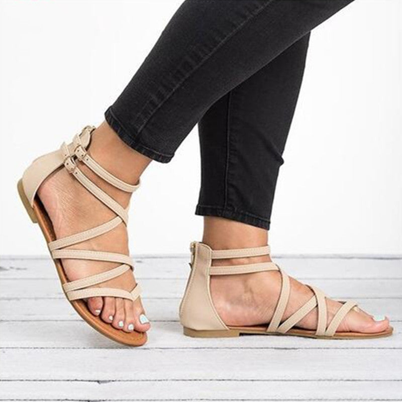 Damen Simple Kreuzgurt Sandalen – Bild 3 | LuxeStyle