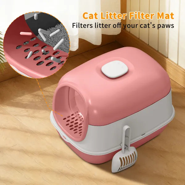 Pinkes Katzenkistchen E24 aus dickem Material