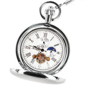 Mondphasen-Sonnenuhr-Taschenuhr mit Klappdeckel