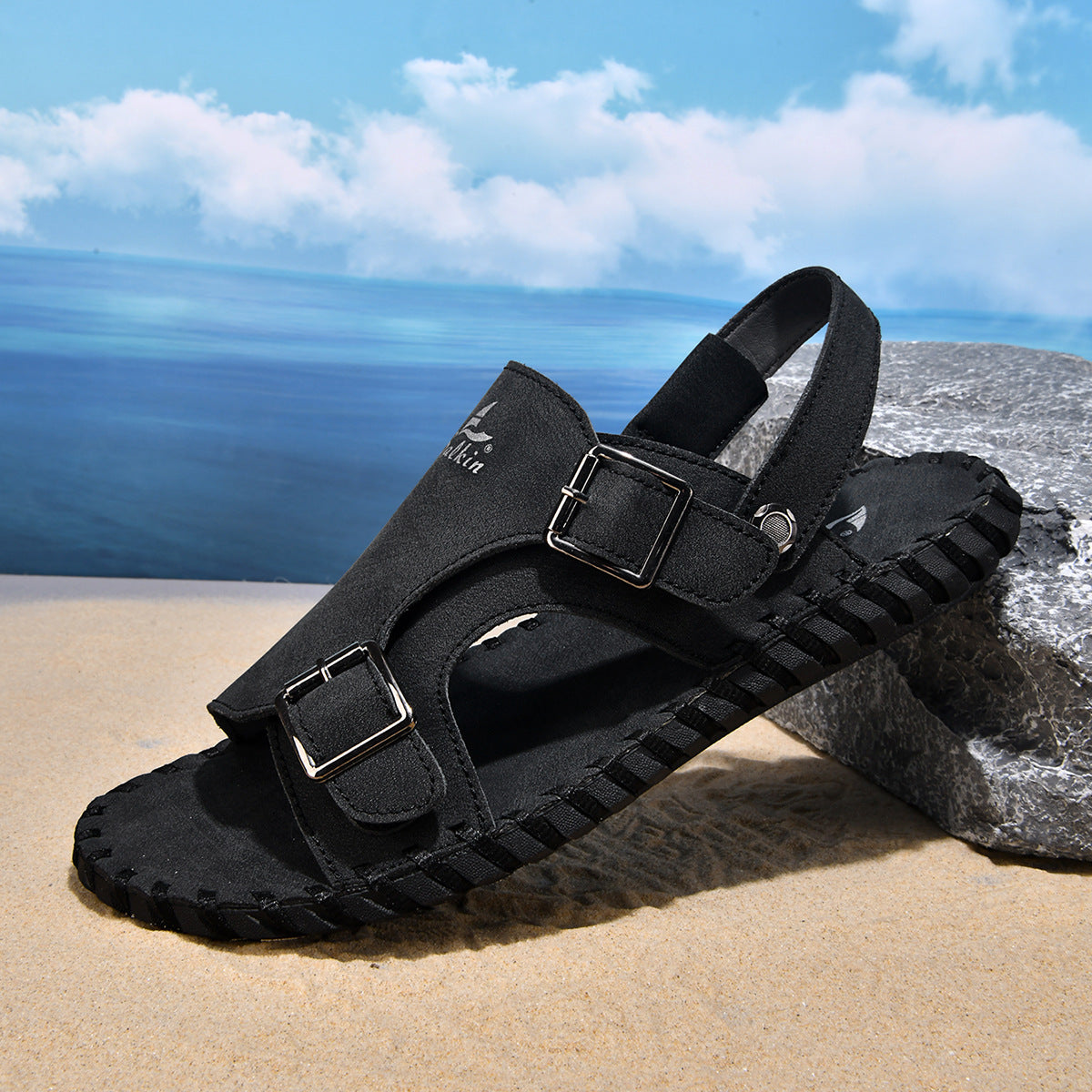 Leder-Strandschuhe mit weicher Sohle